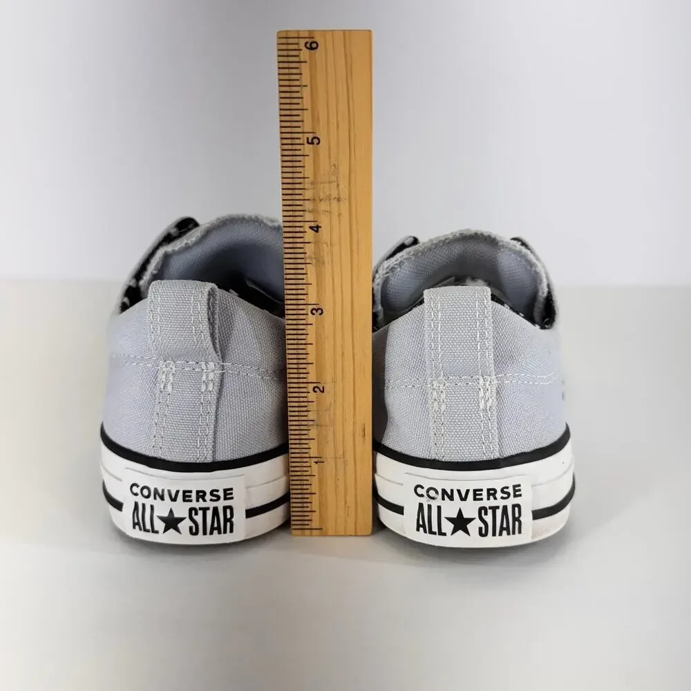 Converse All Star Women Size 7.5 Low Top 572368F Lace Up Canvas Unisex Gray Logo - Picture 3 of 11